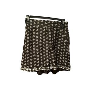 Max Studio Crepe Pocket Shorts in Black Cream XS
